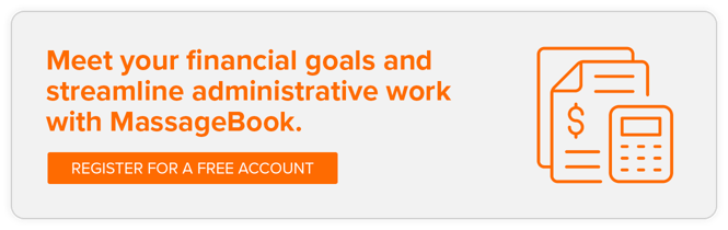 Meet your financial goals and streamline administrative work with MassageBook. Register for a free account.