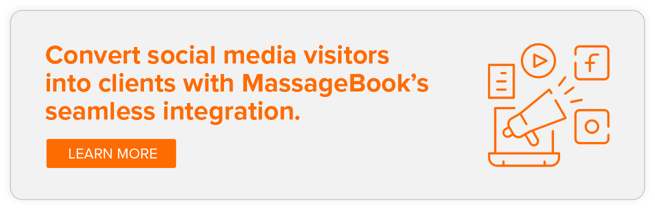 Convert social media visitors into clients with MassageBook’s seamless integration. Learn more.