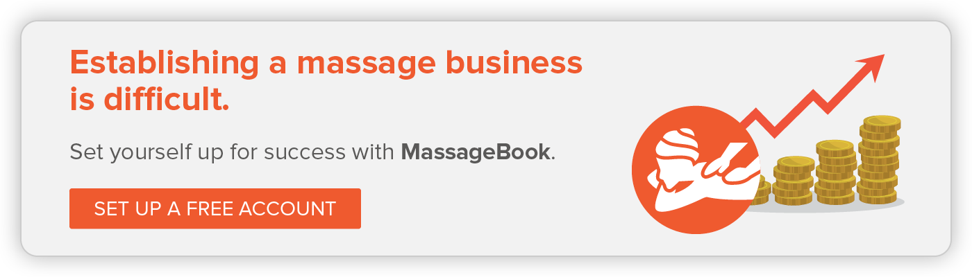 Click to register for a free MassageBook account to set your new massage business up for success.