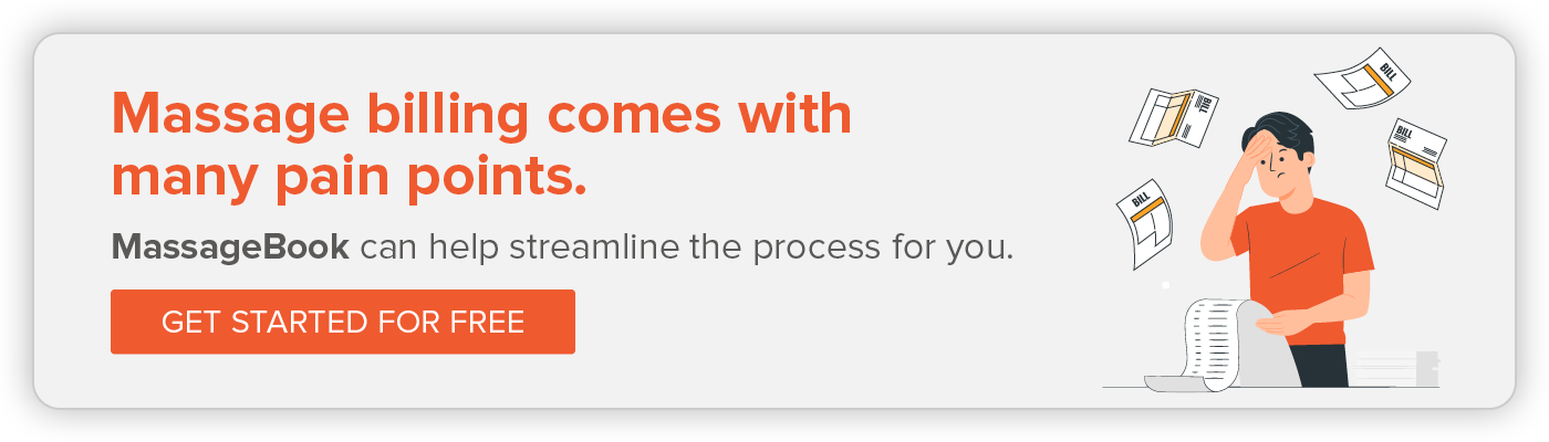 Click to sign up for a free MassageBook account to streamline your massage billing processes.