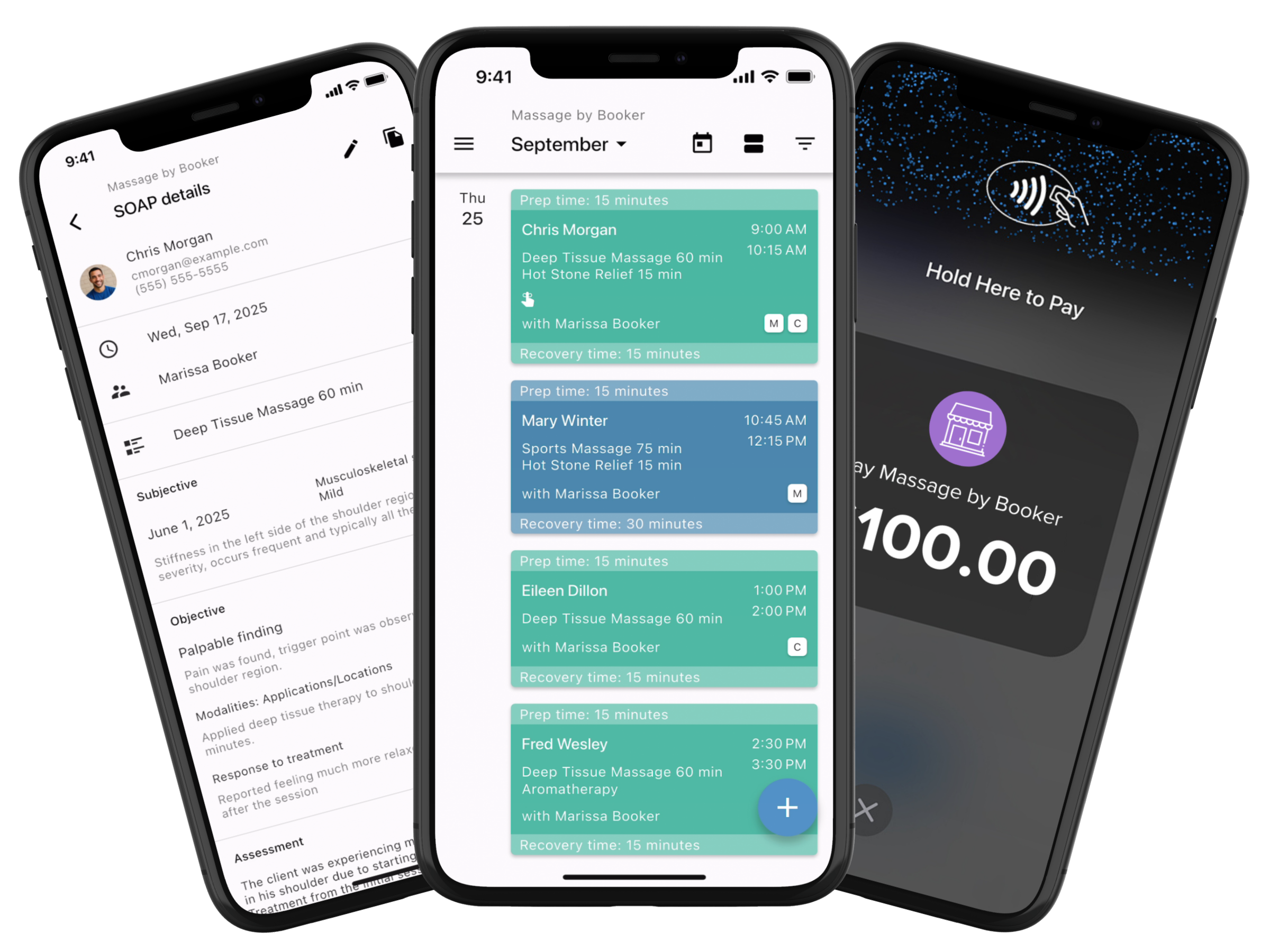 MassageBook's outcall booking tools