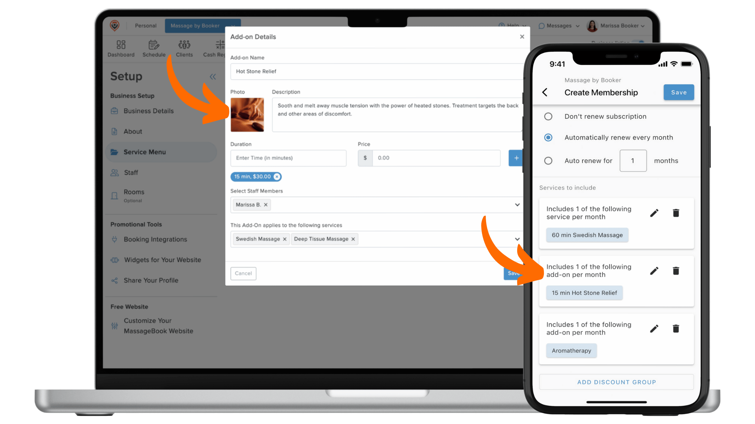 Product mockups of new features